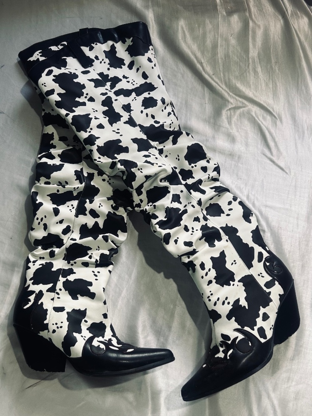 Knee high cowgirl boots